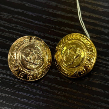 Chanel Vintage Gold Statement Ear Clips Earrings