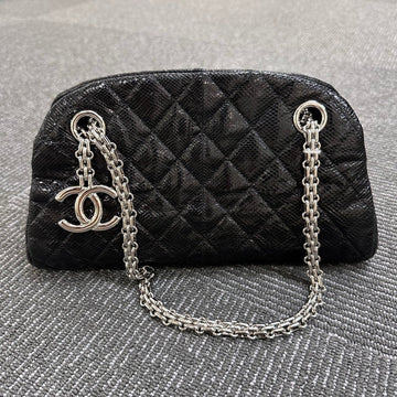 Pre-loved Chanel 2.55 Black Quilted Lambskin Chain Shoulder Bag