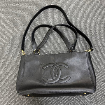Pre-loved Chanel Double C Black 2way Shoulder Bag