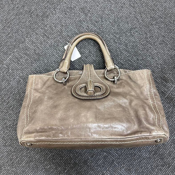 Prada Leather Tote - Taupe Shoulder Bag