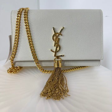 Preloved YSL Caviar Leather Tassel Chain Bag 5108