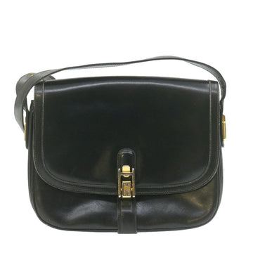 GUCCI Shoulder Bag Leather Black rd1974