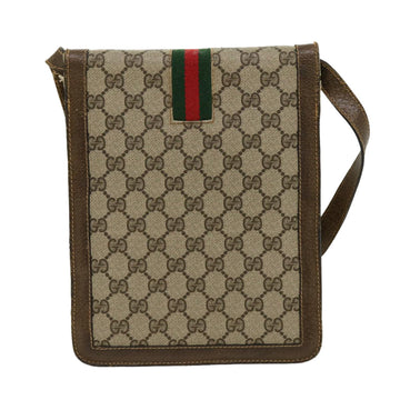 GUCCI GG Canvas Web Sherry Line Shoulder Bag Beige Red Green rd2223
