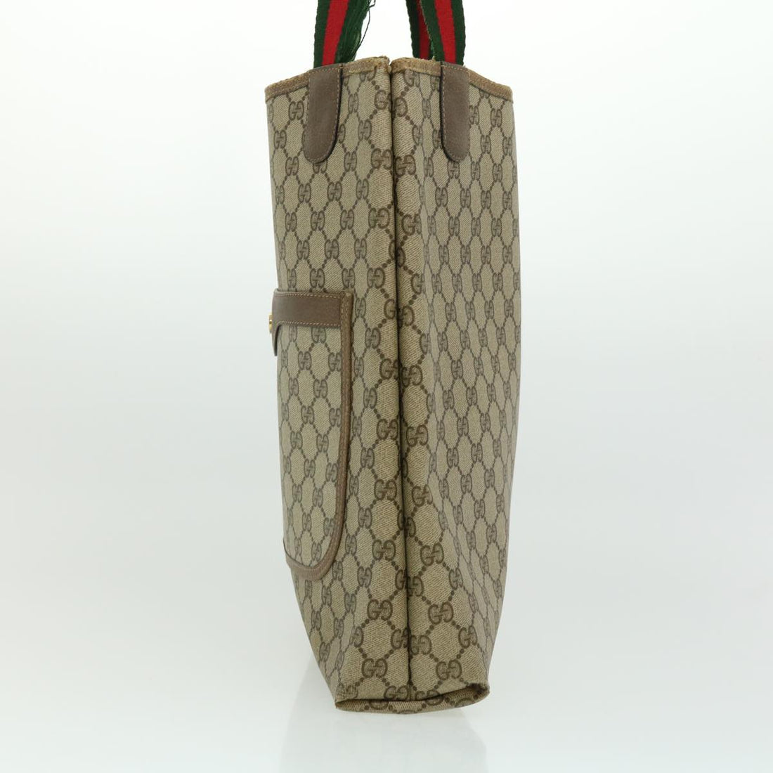 GUCCI GG Canvas Web Sherry Line Tote Bag Beige Red Green 3902003 rd2376