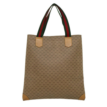 GUCCI Micro GG Canvas Web Sherry Line Tote Bag Beige Red 02371300 rd2676