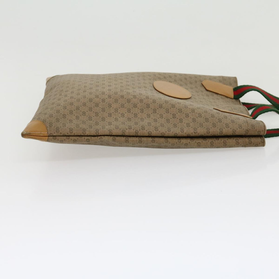 GUCCI Micro GG Canvas Web Sherry Line Tote Bag Beige Red 02371300 rd2676