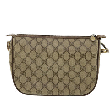 GUCCI Web Sherry Line GG Canvas Shoulder Bag PVC Leather Beige Green rd3958