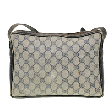 GUCCI GG Canvas Sherry Line Shoulder Bag PVC Leather Gray Red Navy rd4916