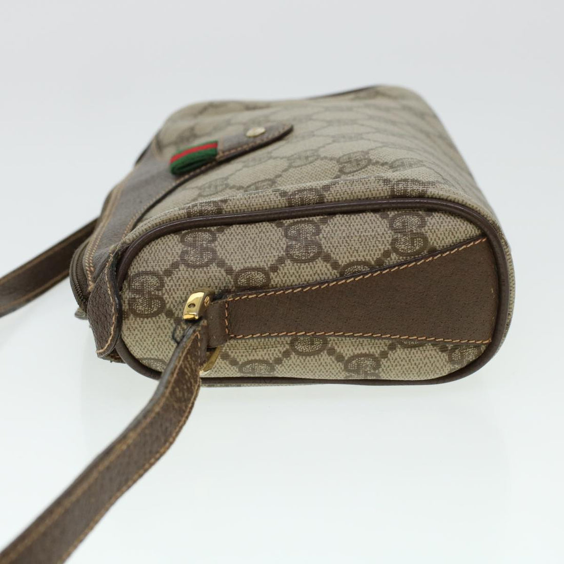 GUCCI GG Canvas Web Sherry Line Shoulder Bag Beige Red 89.02.018 rd4964