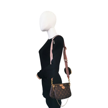 Louis Vuitton Multi-Pochette Accessoires Monogram Canvas Pink Strap