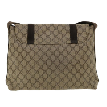 GUCCI GG Canvas Shoulder Bag PVC Leather Beige ro507