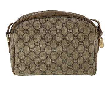 GUCCI GG Plus Canvas Shoulder Bag PVC Leather Beige ro556