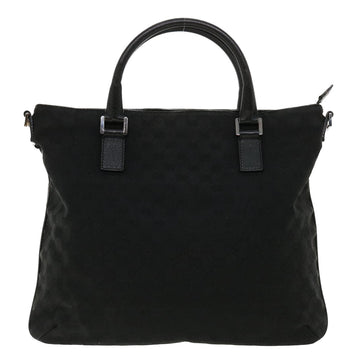 GUCCI GG Canvas Hand Bag 2way Black 122797 ro853