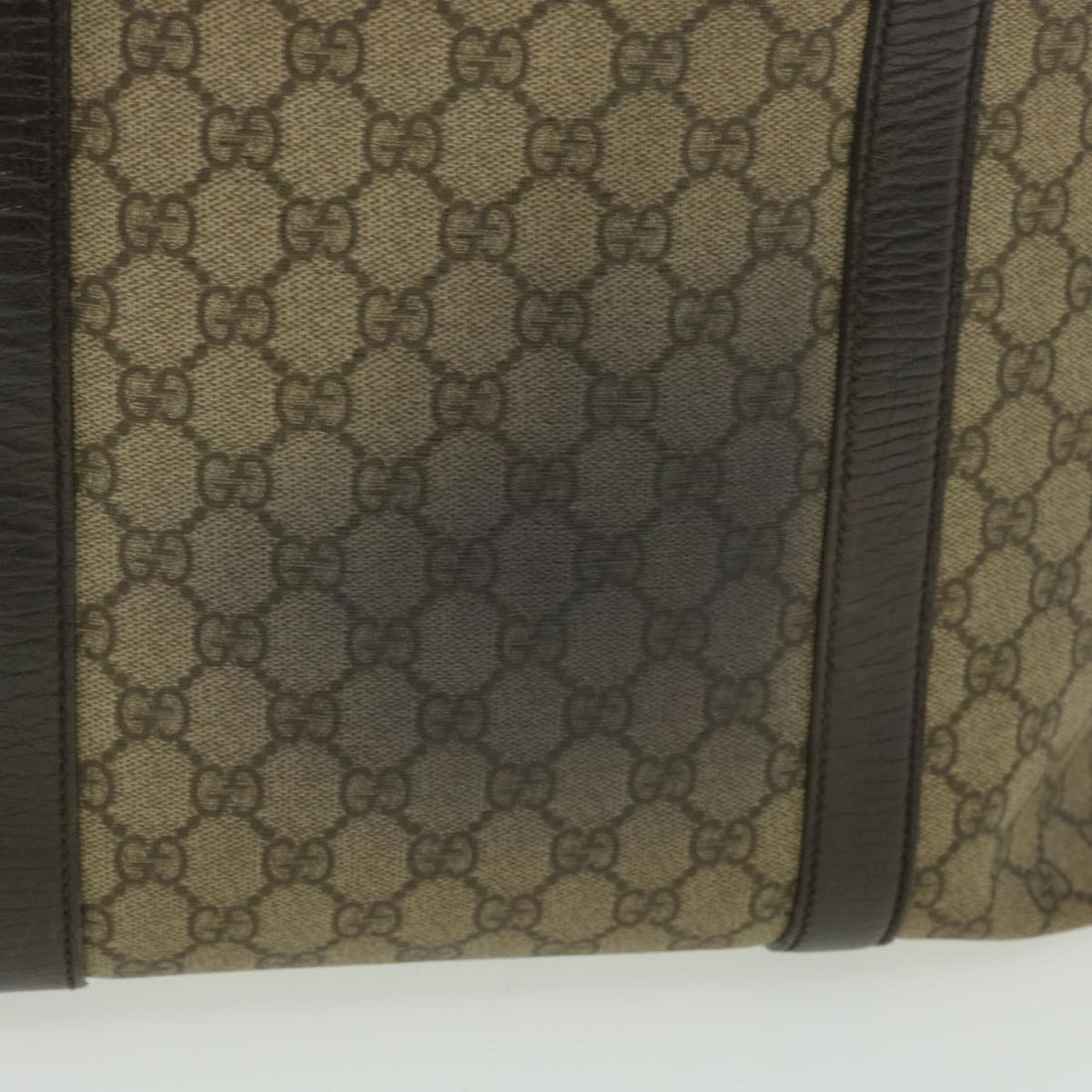 GUCCI GG Canvas Shoulder Bag PVC Leather Beige 114288 ro896