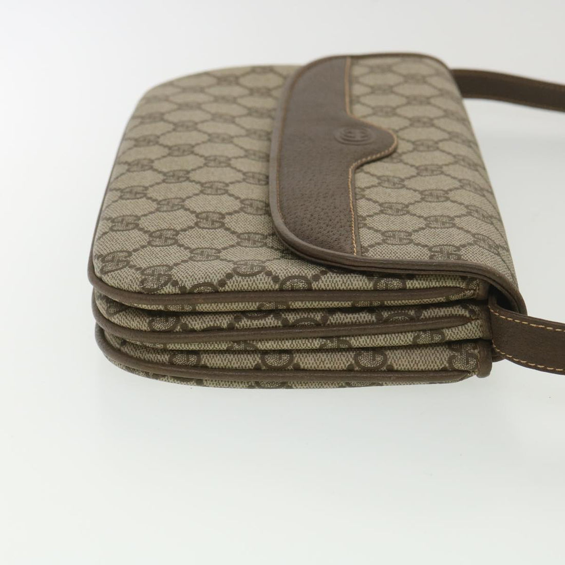 GUCCI GG Canvas Shoulder Bag PVC Leather Beige 0041060024 ro902