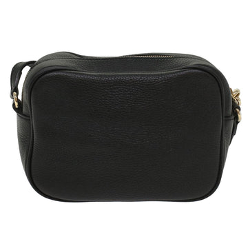 GUCCI Soho Shoulder Bag Leather Black 308364 S236