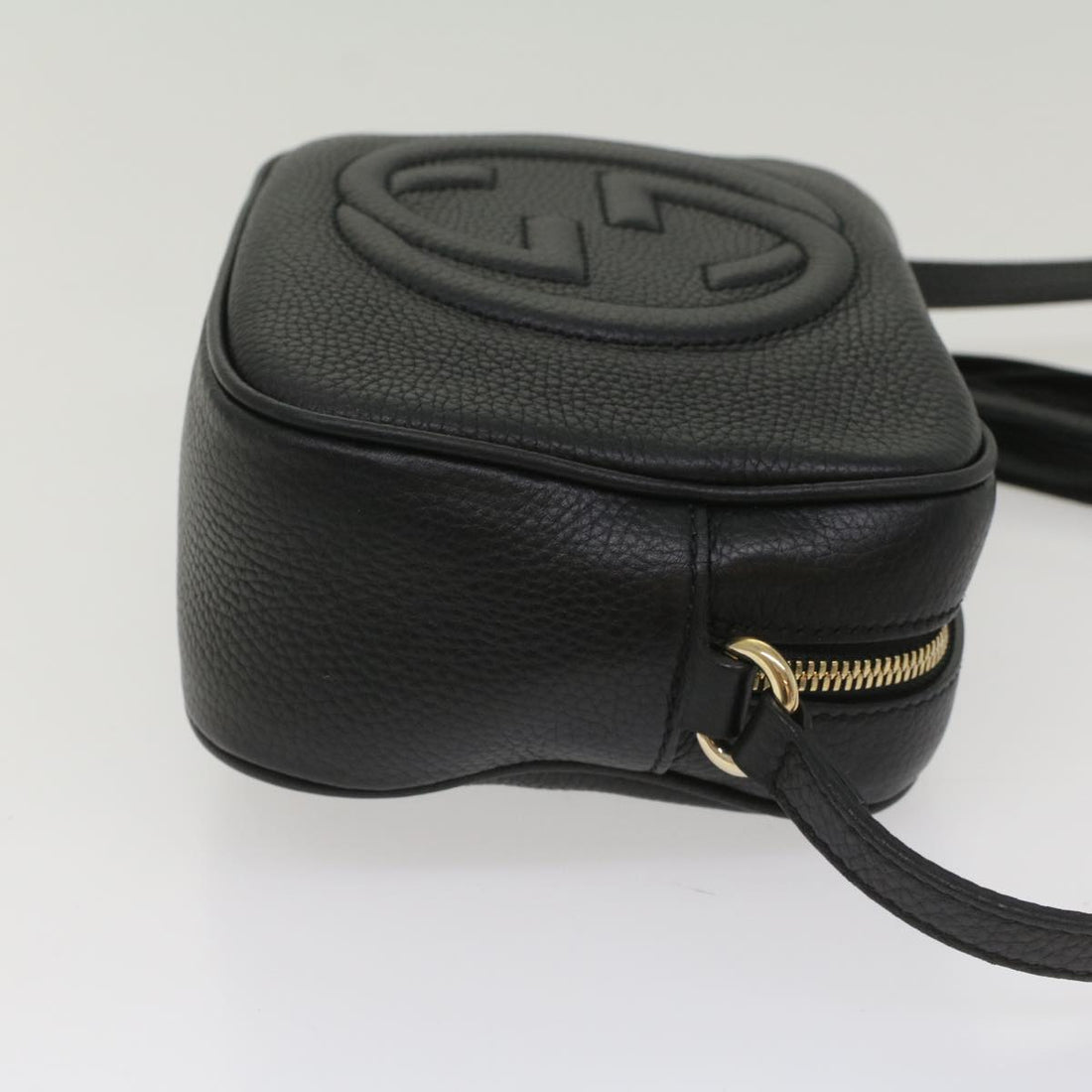 GUCCI Soho Shoulder Bag Leather Black 308364 S236