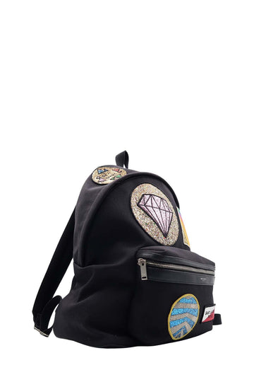 City Multi Patch Backpack Black