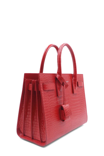 Classic Baby Sac De Jour Crocodile Embossed Red