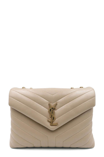 Loulou Medium Bag Beige with Gold Hardware