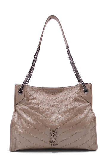 Medium Niki Crinkle Shopping Bag Light Brown