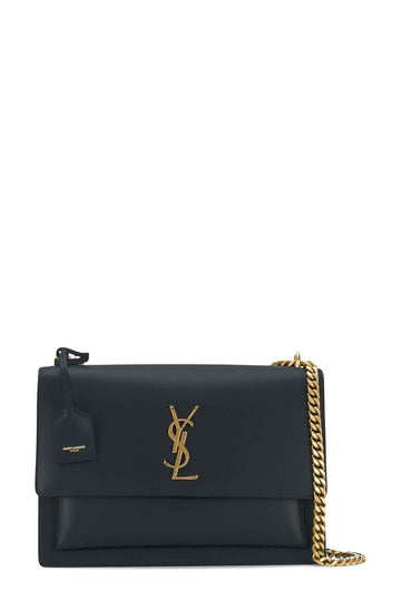 Medium Sunset Bag Dark Smog with Gold Hardware