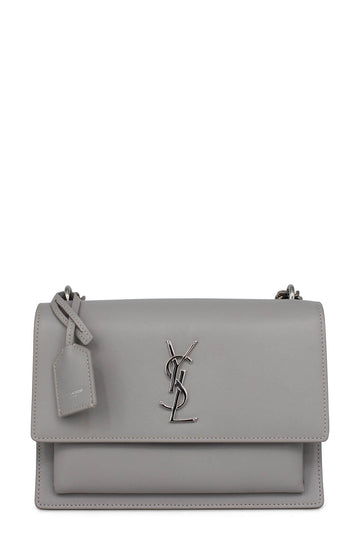 Medium Sunset Bag Grey with Silver Hardware