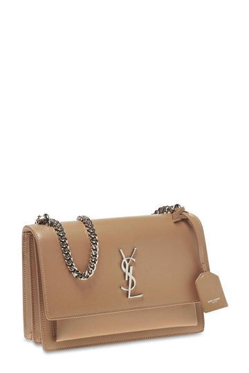 Medium Sunset Bag Light Brown with Silver Hardware
