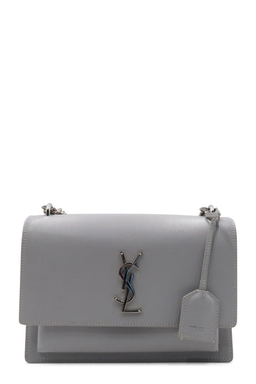 Medium Sunset Bag with Silver Hardware Grey