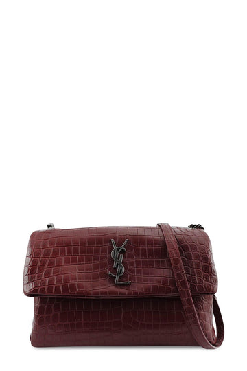 Medium West Hollywood Bag Crocodile Embossed Red