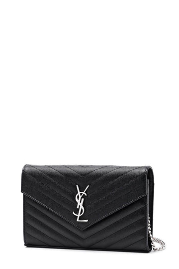 Monogram Chain Wallet Black with Silver Hardware