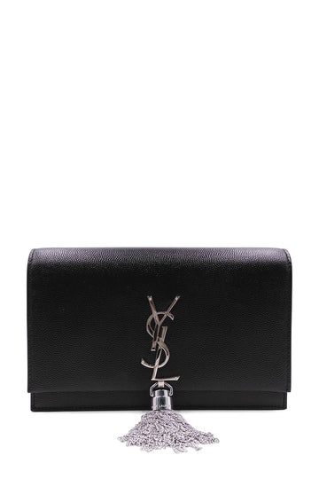 Monogram Small Kate with Tassel Black With Silver Hardware