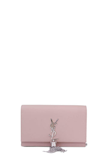 Monogram Small Kate with Tassel Pink with Silver Hardware