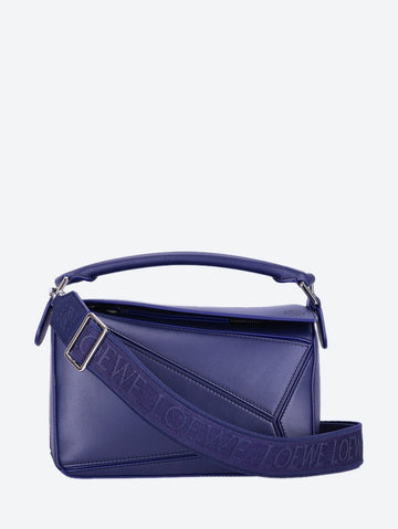 Loewe Women Satin Leather Puzzle Small Bag