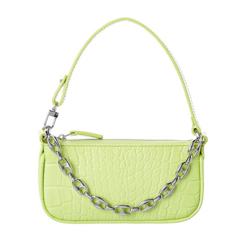 By Far Rachel Mini Croc-Embossed Leather Shoulder Bag