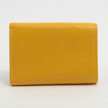 Papier Mini Wallet in Yellow Leather