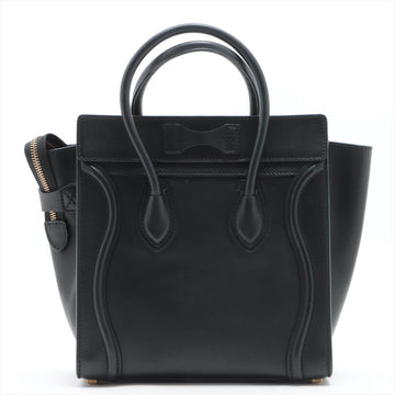 Céline Luggage Micro Shopper Leather Black