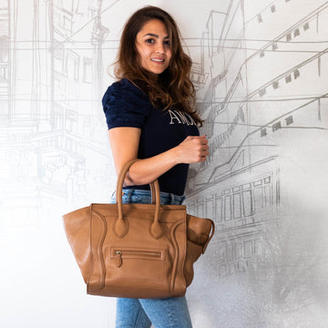 Celine Luggage Light Brown Leather