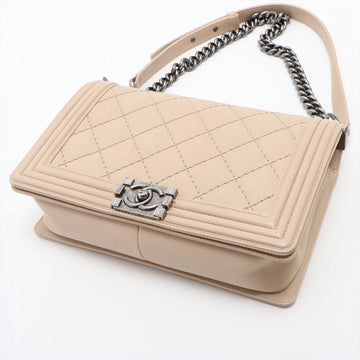 Boy in Beige Leather Ruthenium