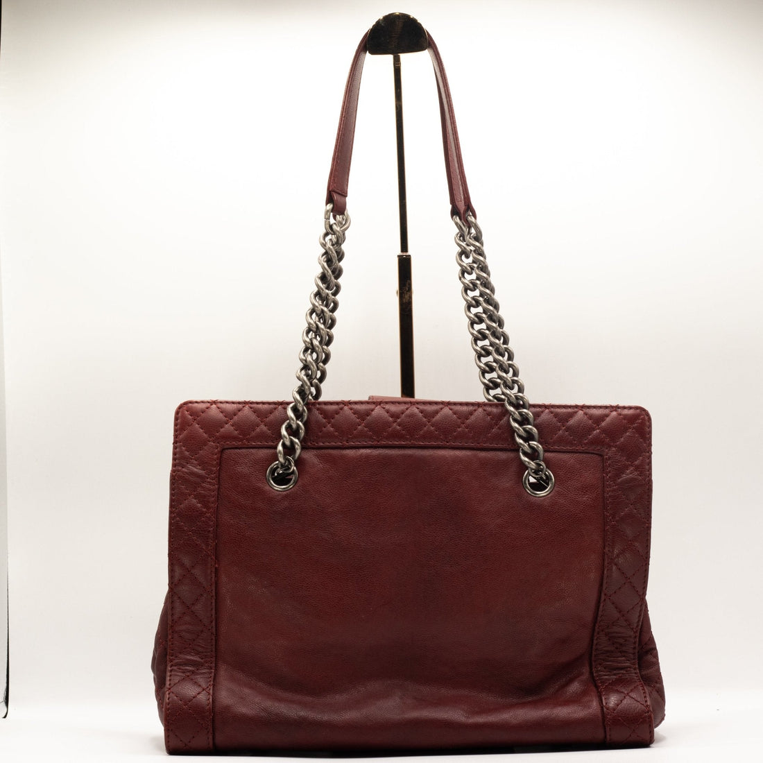 Boy Reverso Shopping Tote Burgundy Calfskin