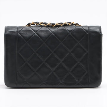 Diana Small Black Lambskin Gold Vintage