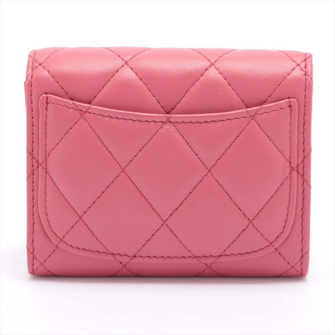 Mini Clutch With Chain in Pink Matelasse Lambskin and Gold