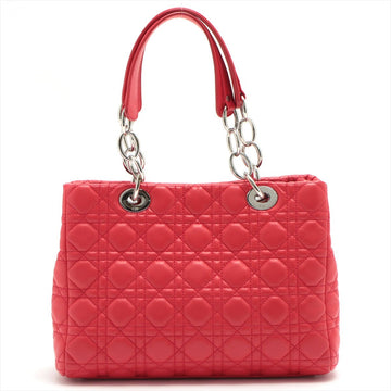 Cannage Tote in Red Leather