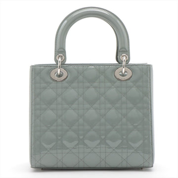 Lady Dior Grey Patent Cannage leather 2-way