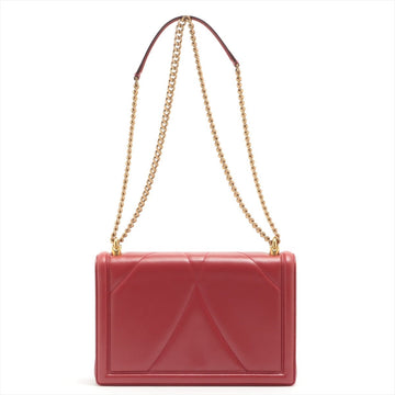 Devotion Chain Large Quilted Nappa Poppy Red Bag