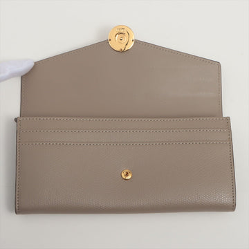 Continental Leather Wallet Beige