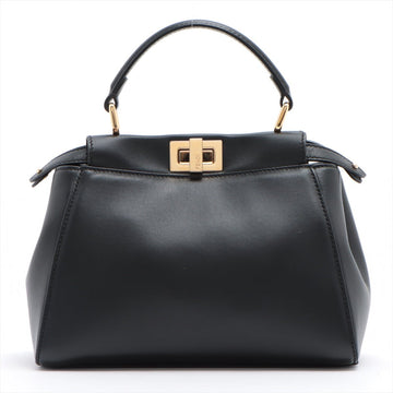 Peekaboo Mini Black Leather