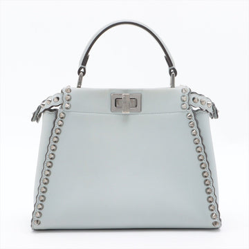Peekaboo Mini Studded Grey Leather 2-way