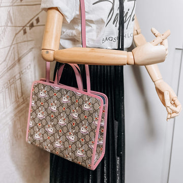 Children's GG Supreme Canvas Higuchi Yuko Pink Tote