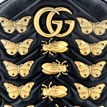 GG Marmont Animal Studs black leatherBackpack